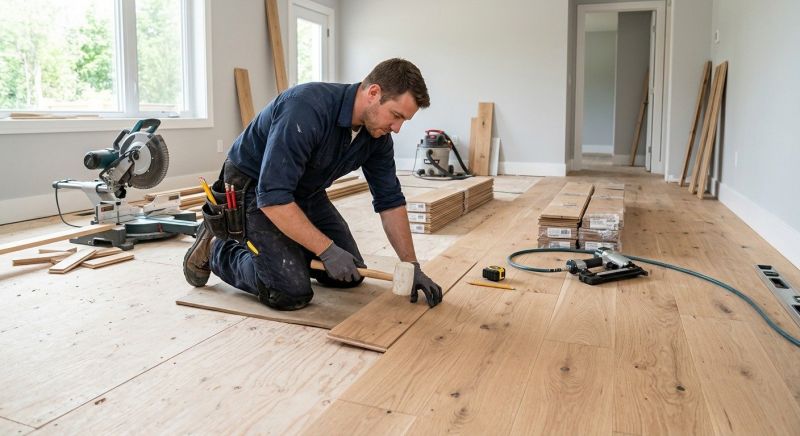 Birch Floor Installation in Fort Worth, TX