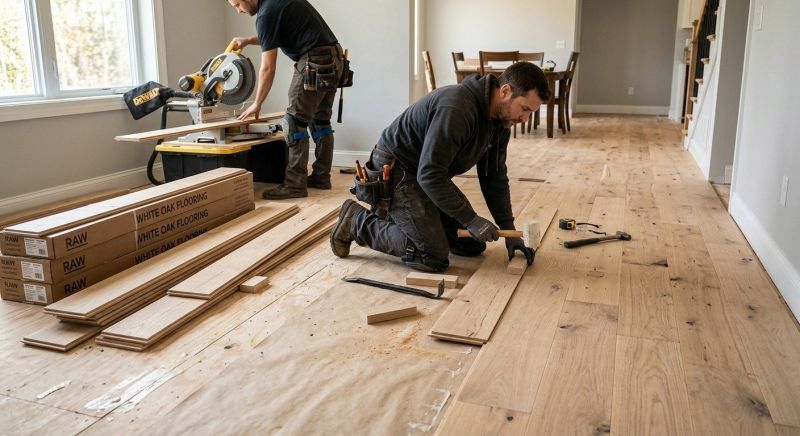 Hickory Floor Installation in Fort Worth, TX