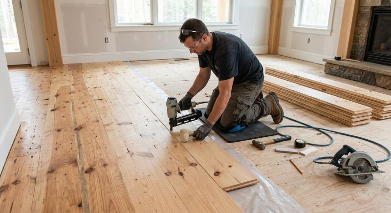 Pine Floor Installation in Austin, TX
