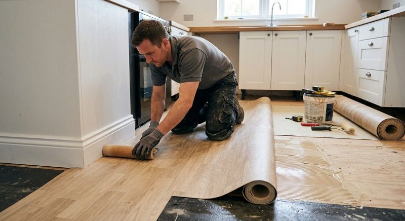 Sheet Linoleum Installation in Denton, TX