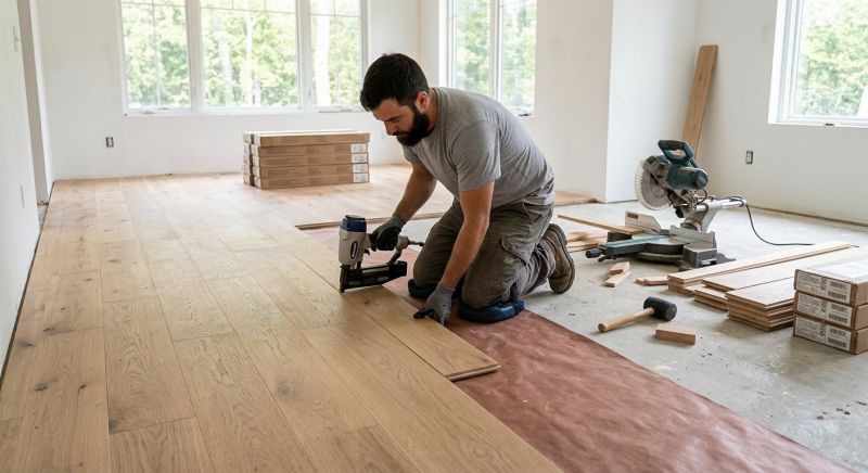 White Oak Floor Installation in Austin, TX